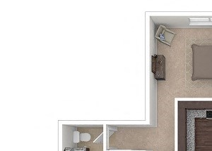 Flatiron 2x2 floor plan Flatiron 2x2 floor plan at The Manhattan Tower and Lofts, Colorado, 80202